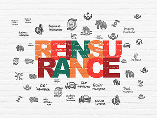 Image showing Insurance concept: Reinsurance on wall background