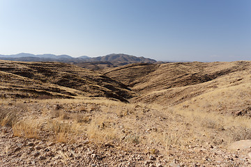 Image showing fantrastic Namibia moonscape landscape