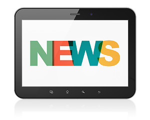 Image showing News concept: Tablet Computer with News on  display