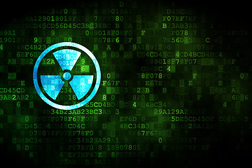 Image showing Science concept: Radiation on digital background