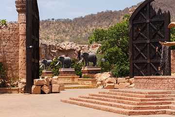 Image showing Gigantic elephant statues on Bridge in famous Lost City