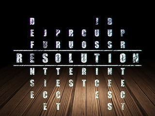 Image showing Law concept: Resolution in Crossword Puzzle