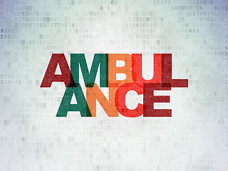 Image showing Healthcare concept: Ambulance on Digital Paper background