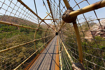 Image showing suspension rope bridge in Sun City South Africa