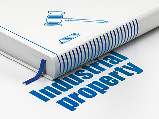 Image showing Law concept: book Gavel, Industrial Property on white background