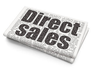 Image showing Marketing concept: Direct Sales on Newspaper background
