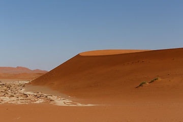 Image showing beautiful sunrise landscape of hidden Dead Vlei