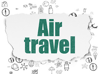 Image showing Travel concept: Air Travel on Torn Paper background