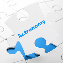 Image showing Science concept: Astronomy on puzzle background