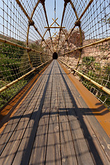 Image showing suspension rope bridge in Sun City South Africa