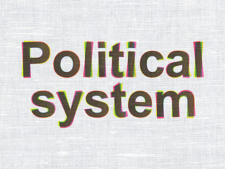 Image showing Political concept: Political System on fabric texture background