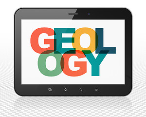 Image showing Science concept: Tablet Pc Computer with Geology on  display