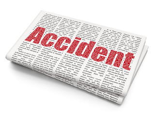 Image showing Insurance concept: Accident on Newspaper background