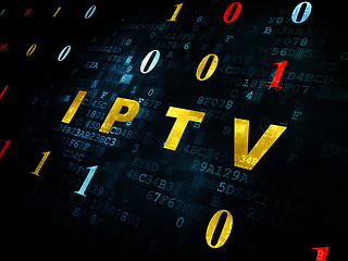 Image showing Web development concept: IPTV on Digital background