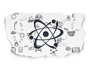 Image showing Science concept: Molecule on Torn Paper background