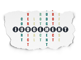 Image showing Law concept: Judgement in Crossword Puzzle