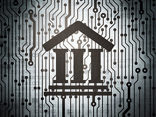 Image showing Law concept: circuit board with Courthouse