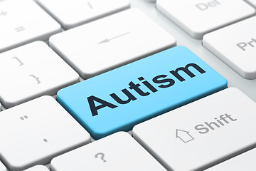 Image showing Medicine concept: Autism on computer keyboard background