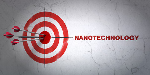 Image showing Science concept: target and Nanotechnology on wall background