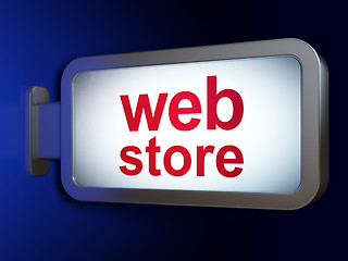 Image showing Web design concept: Web Store on billboard background