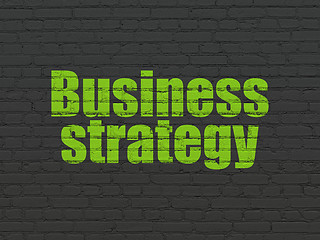 Image showing Business concept: Business Strategy on wall background