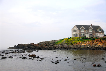 Image showing House on ocean shore