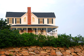 Image showing House on ocean shore