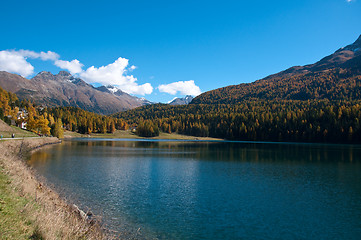 Image showing 
Overview of Lake St. Moritz, Switzerland