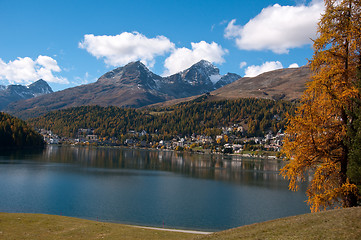 Image showing 
Overview of Lake St. Moritz, Switzerland