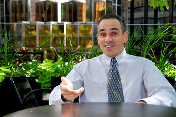 Image showing Businessman talking