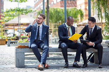 Image showing Portrait of multi ethnic business team 