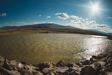 Image showing The Kura  or Mtkvari river, Georgia