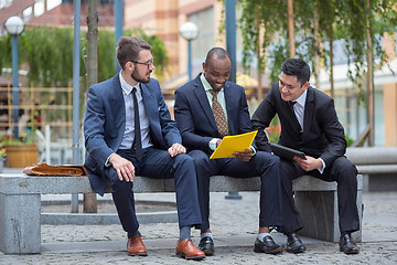 Image showing Portrait of multi ethnic business team 