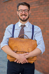 Image showing businessman with briefcase 