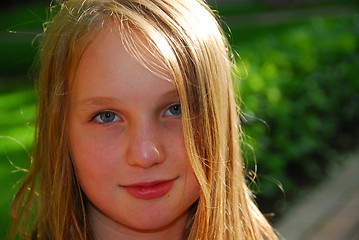 Image showing Portrait girl child summer