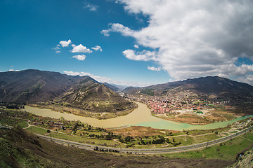 Image showing Panoramic view of Mtskheta. Georgia.