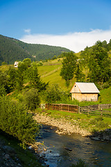 Image showing Beautiful hills on  mountains