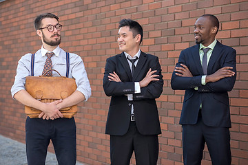 Image showing Portrait of multi ethnic business team 