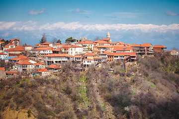 Image showing View to Sighnaghi old town in Georgia