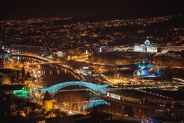 Image showing Night view of old town in Tbilisi