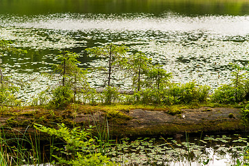 Image showing Beautiful lake in  mountains