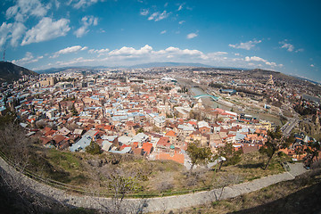 Image showing Panoramic view of old Tbilisi 