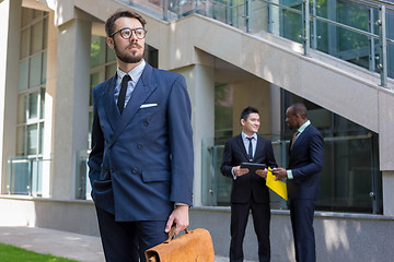 Image showing Portrait of multi ethnic business team 