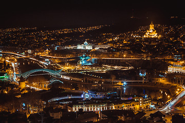 Image showing Night view of old town in Tbilisi