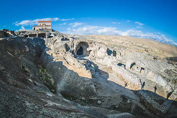 Image showing Ancient Orthodox Church in antique cave city Uplistsikhe, Georgia