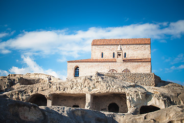 Image showing Ancient Orthodox Church in antique cave city Uplistsikhe, Georgia