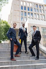 Image showing Portrait of multi ethnic business team 