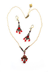 Image showing Jewelry necklace earrings