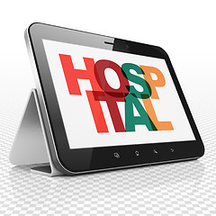 Image showing Healthcare concept: Tablet Computer with Hospital on  display