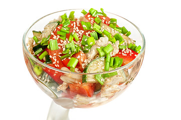 Image showing vegetable salad on white